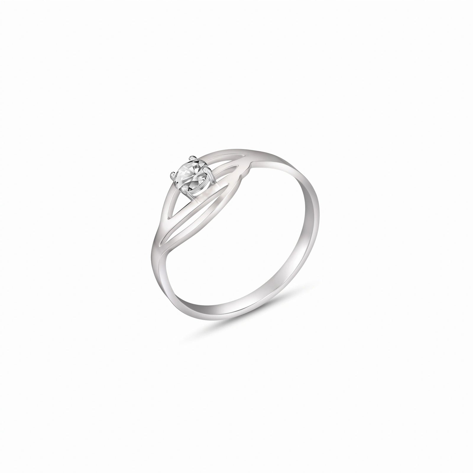 White Gold Engagement Ring Diamond 10K — Celaeno