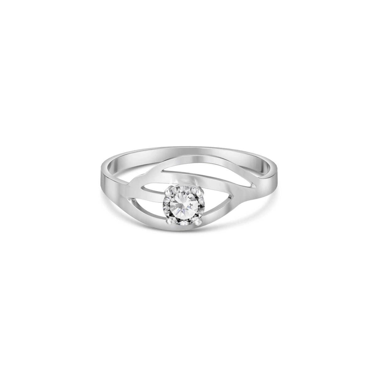 White Gold Engagement Ring Diamond 10K — Celaeno