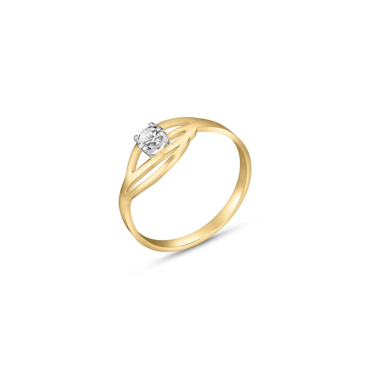 Yellow Gold Engagement Ring Diamond 10K — Celaeno