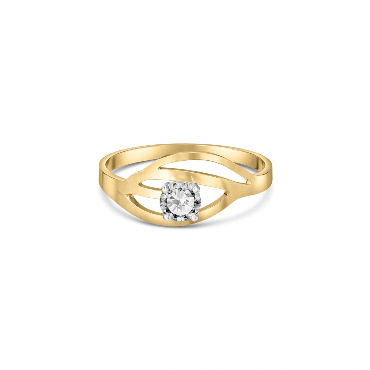 Yellow Gold Engagement Ring Diamond 10K — Celaeno