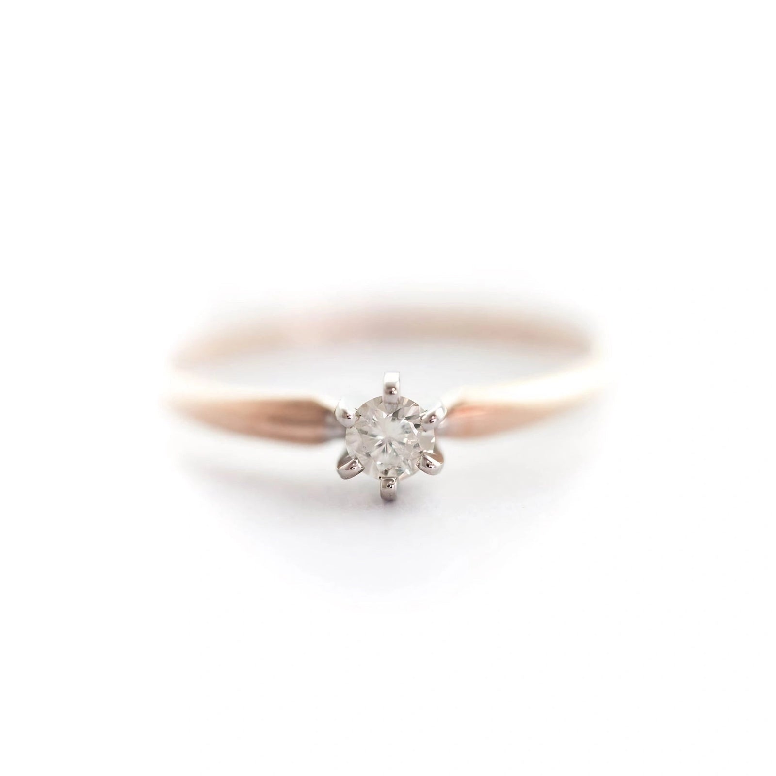 Rose Gold Celeste Engagement Ring Diamond 10K — Luigia