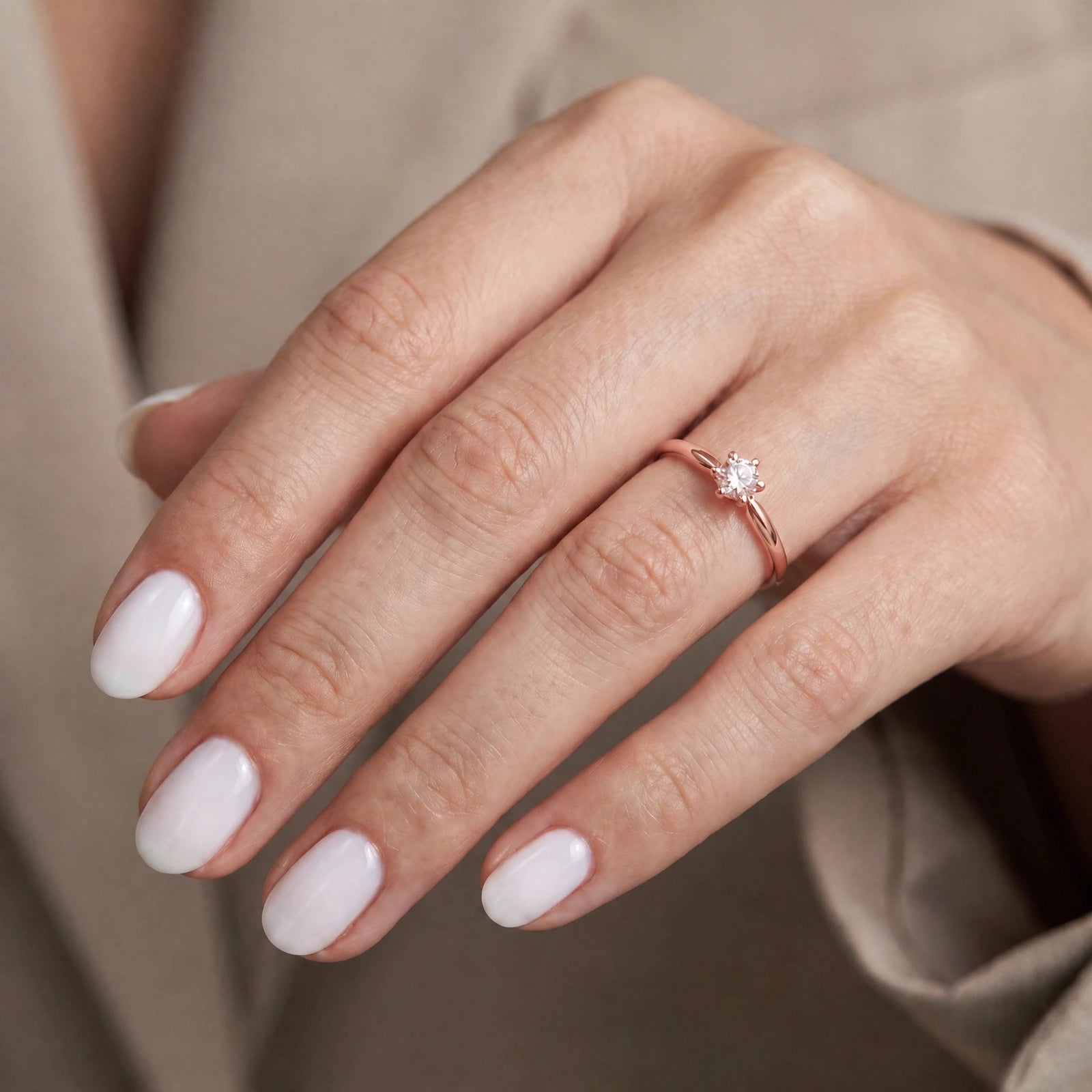 Rose Gold Celeste Engagement Ring Diamond 10K — Luigia