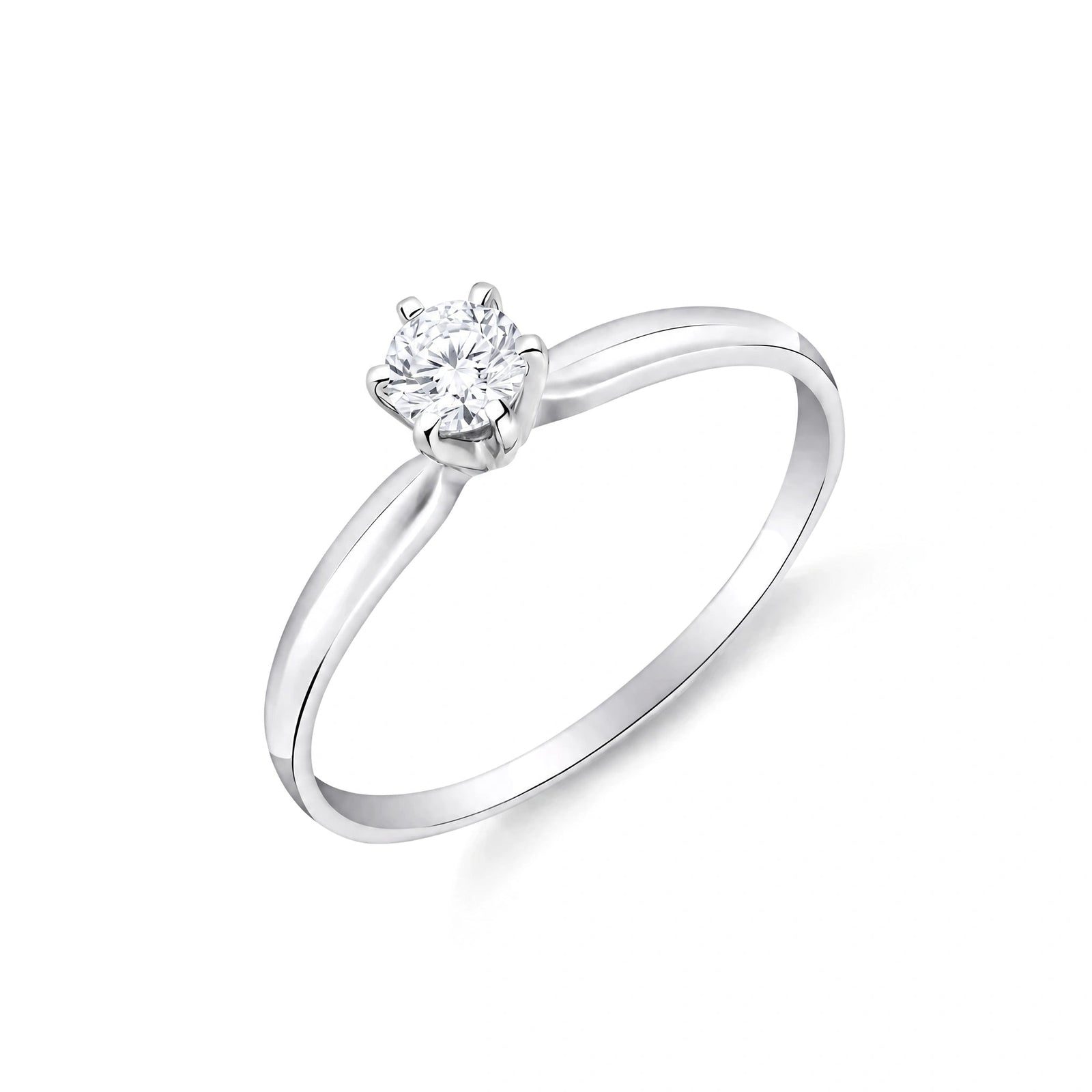 White Gold Celeste Engagement Ring Diamond 10K — Luigia
