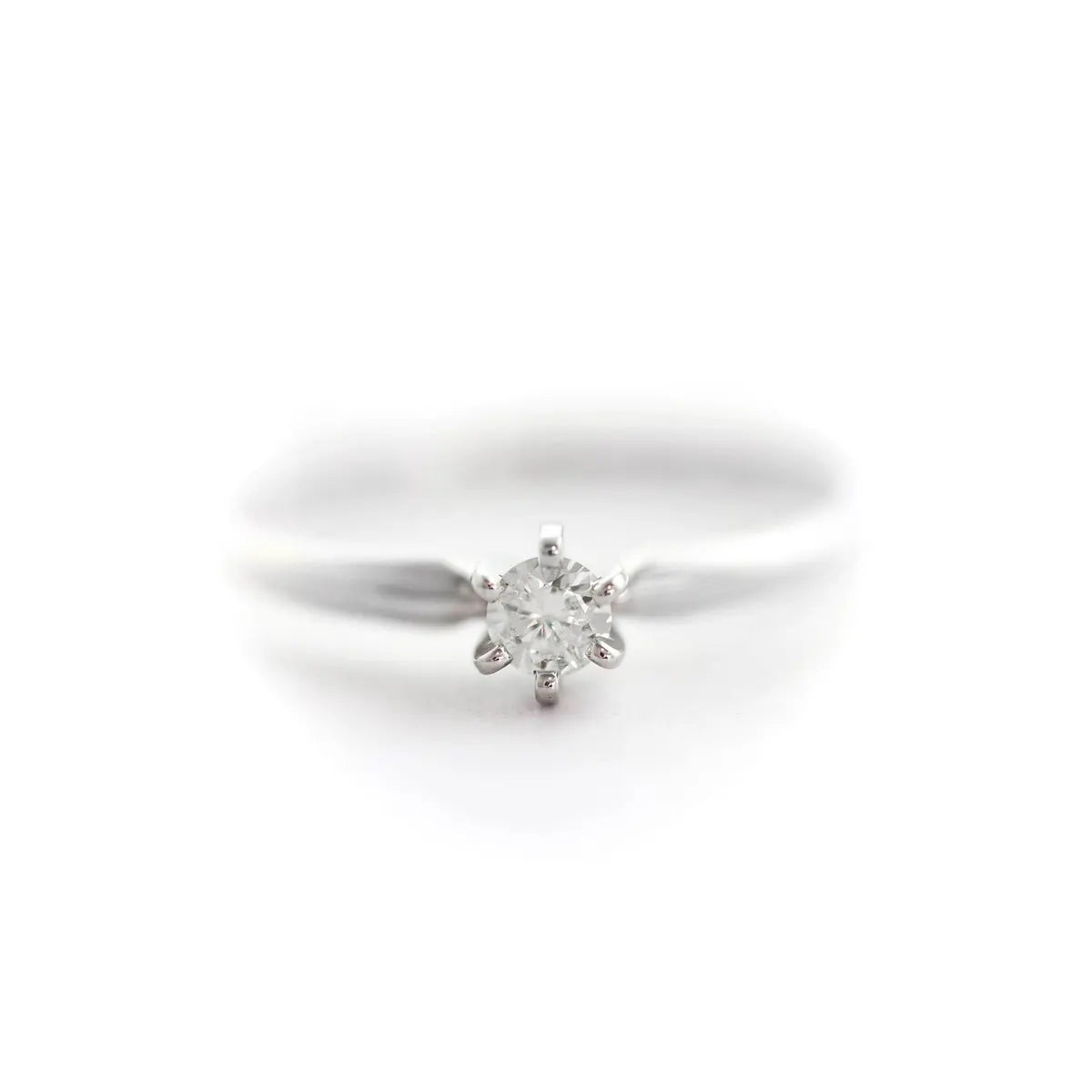 White Gold Celeste Engagement Ring Diamond 10K — Luigia