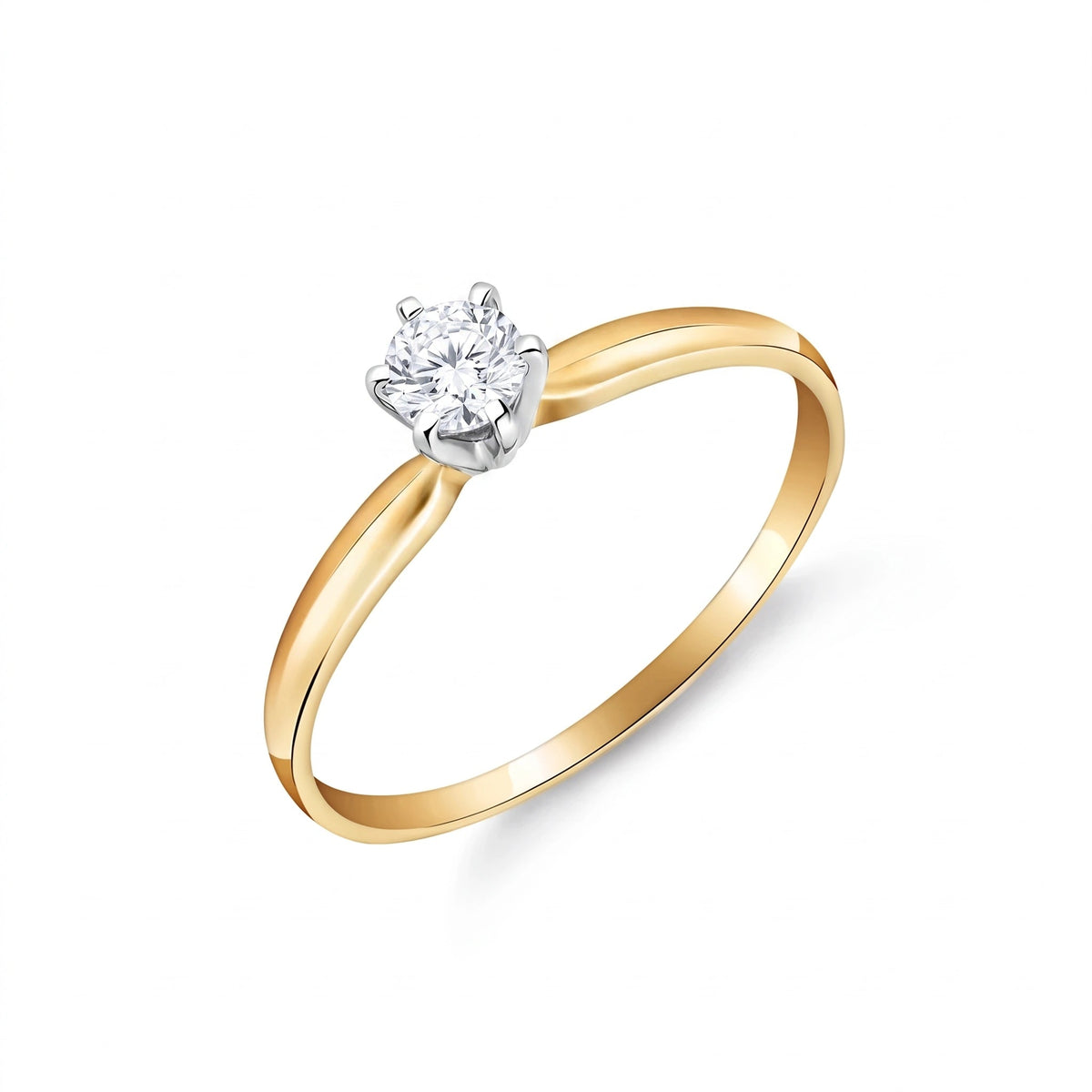Yellow Gold Celeste Engagement Ring Diamond 10K — Luigia