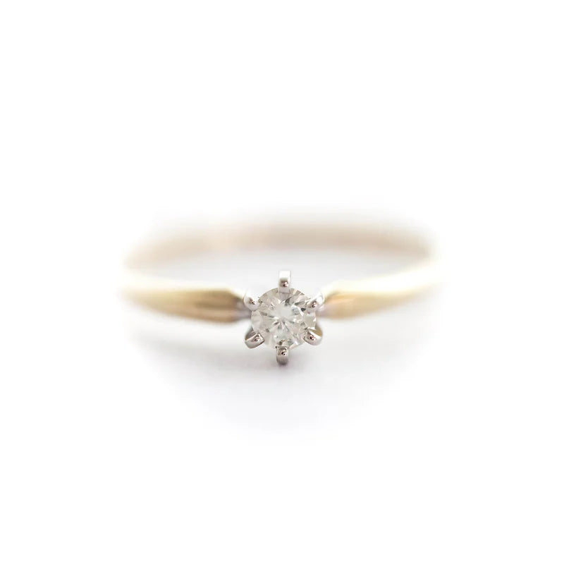 Yellow Gold Celeste Engagement Ring Diamond 10K — Luigia