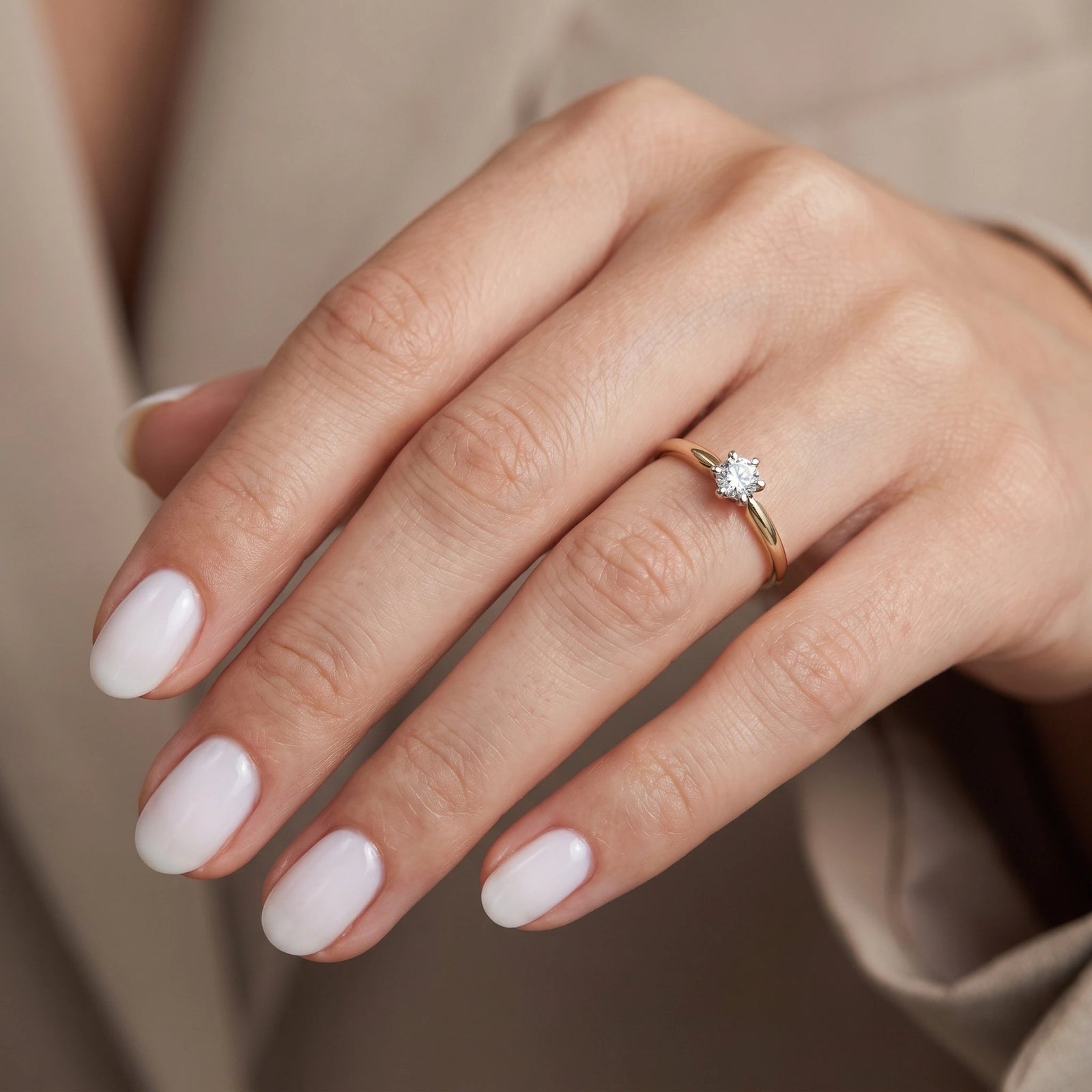 Yellow Gold Celeste Engagement Ring Diamond 10K — Luigia
