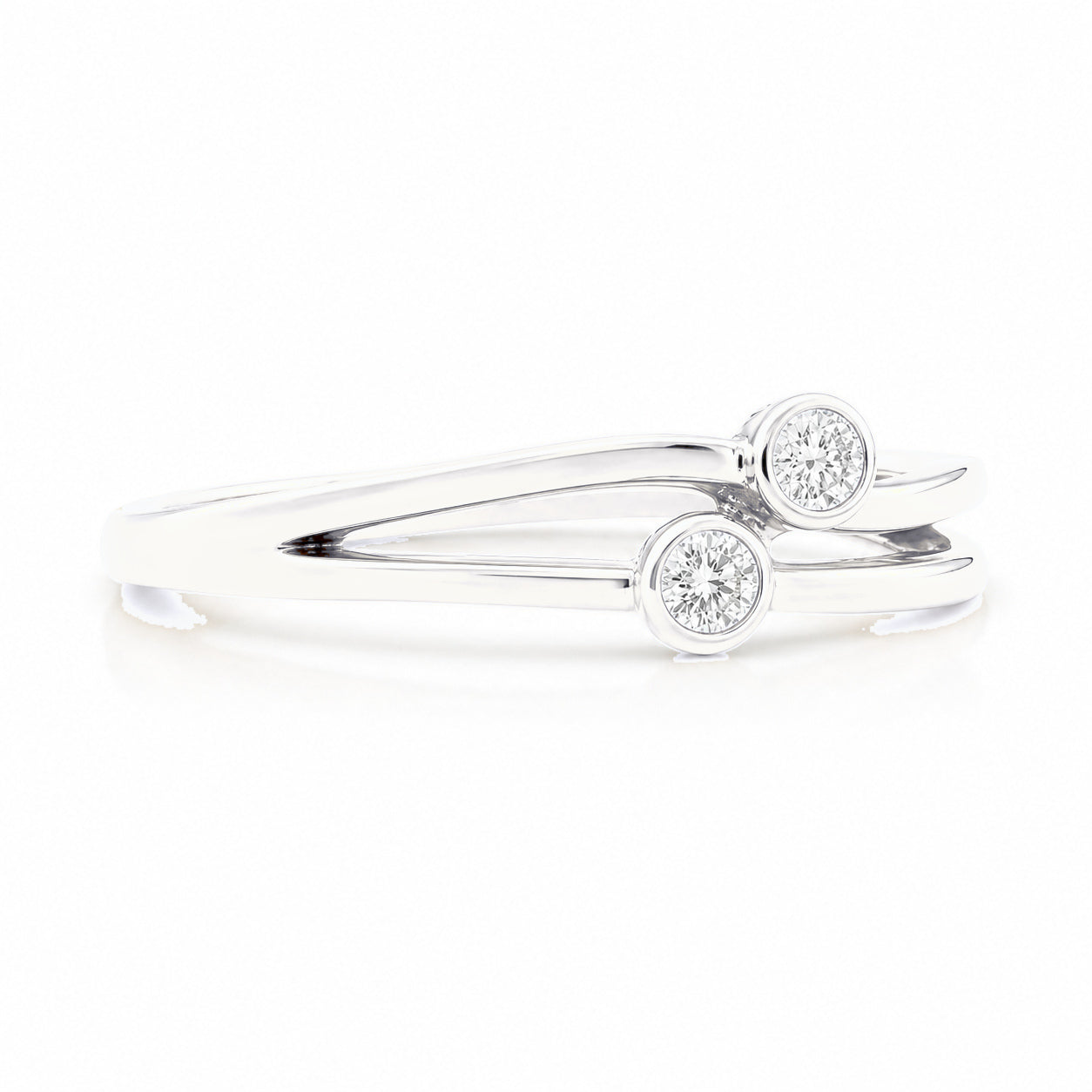 White Gold Engagement Ring Diamond 10K — Rosalba