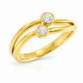 Yellow Gold Engagement Ring Diamond 10K — Rosalba