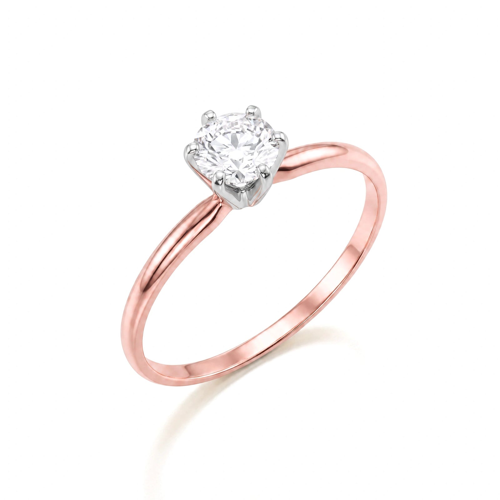 Rose Gold Heritage Solitaire Engagement Ring Diamond 10K — Calliope