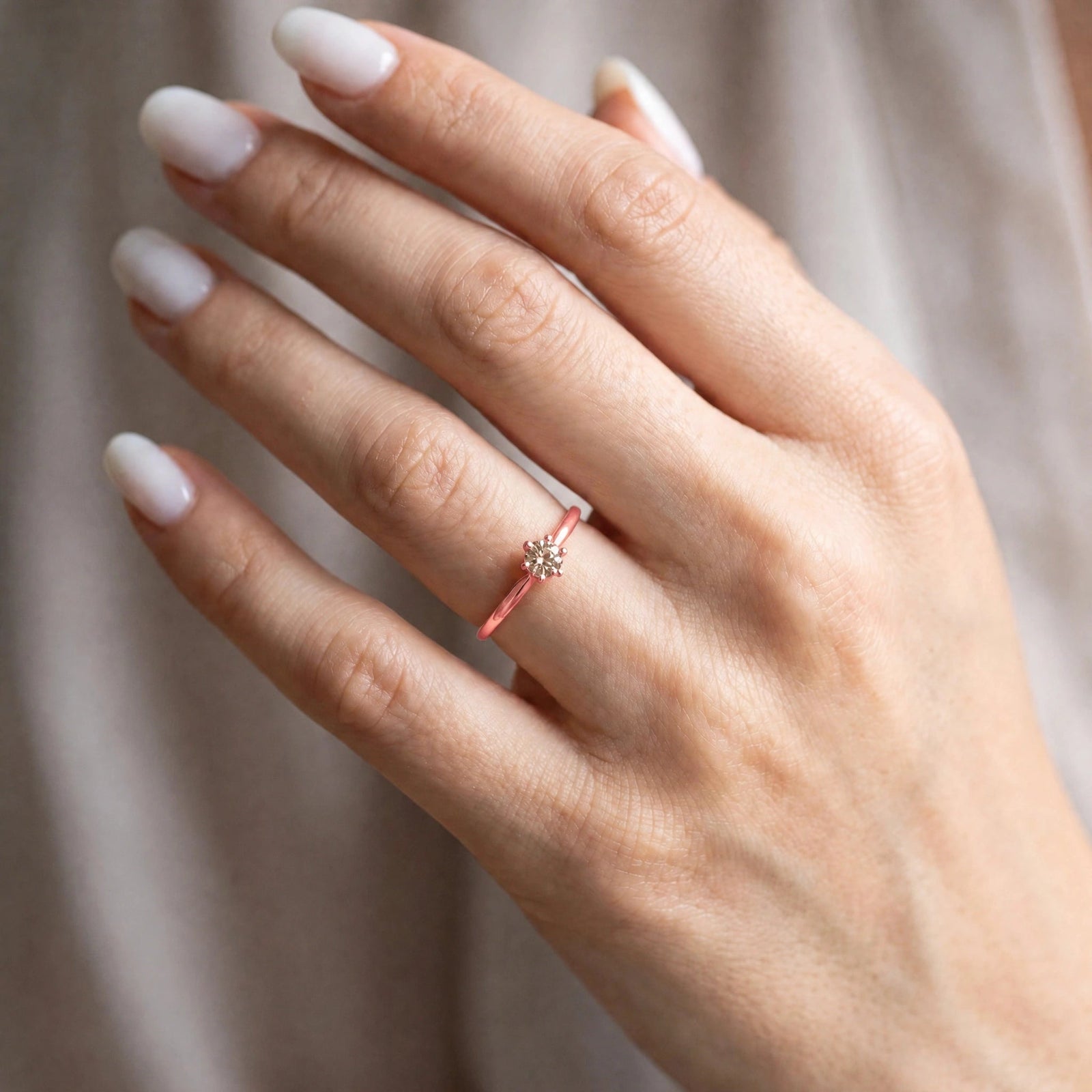 Rose Gold Heritage Solitaire Engagement Ring Diamond 10K — Calliope