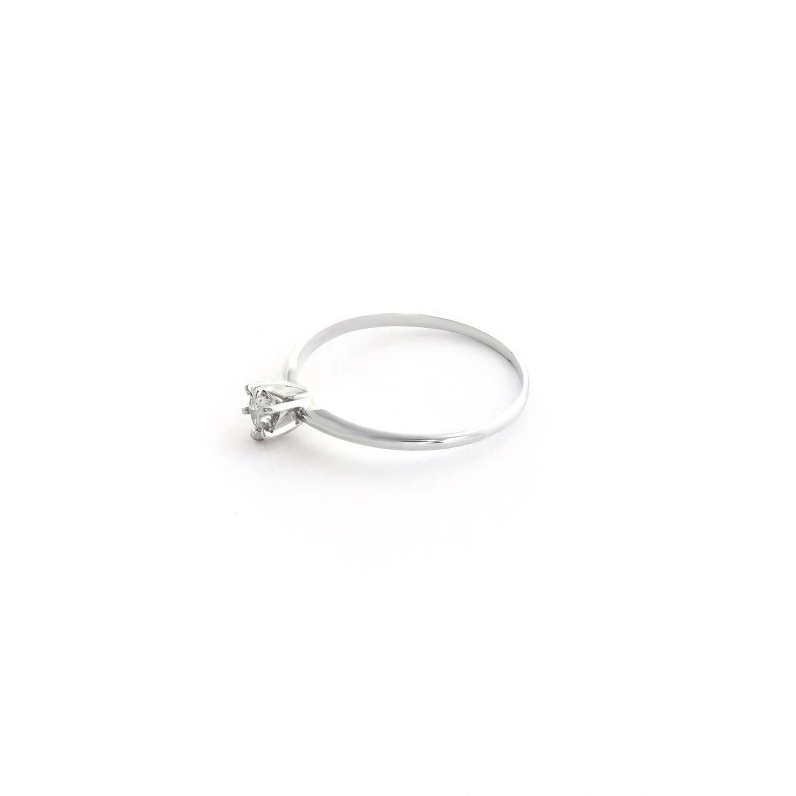White Gold Heritage Solitaire Engagement Ring Diamond 10K — Calliope