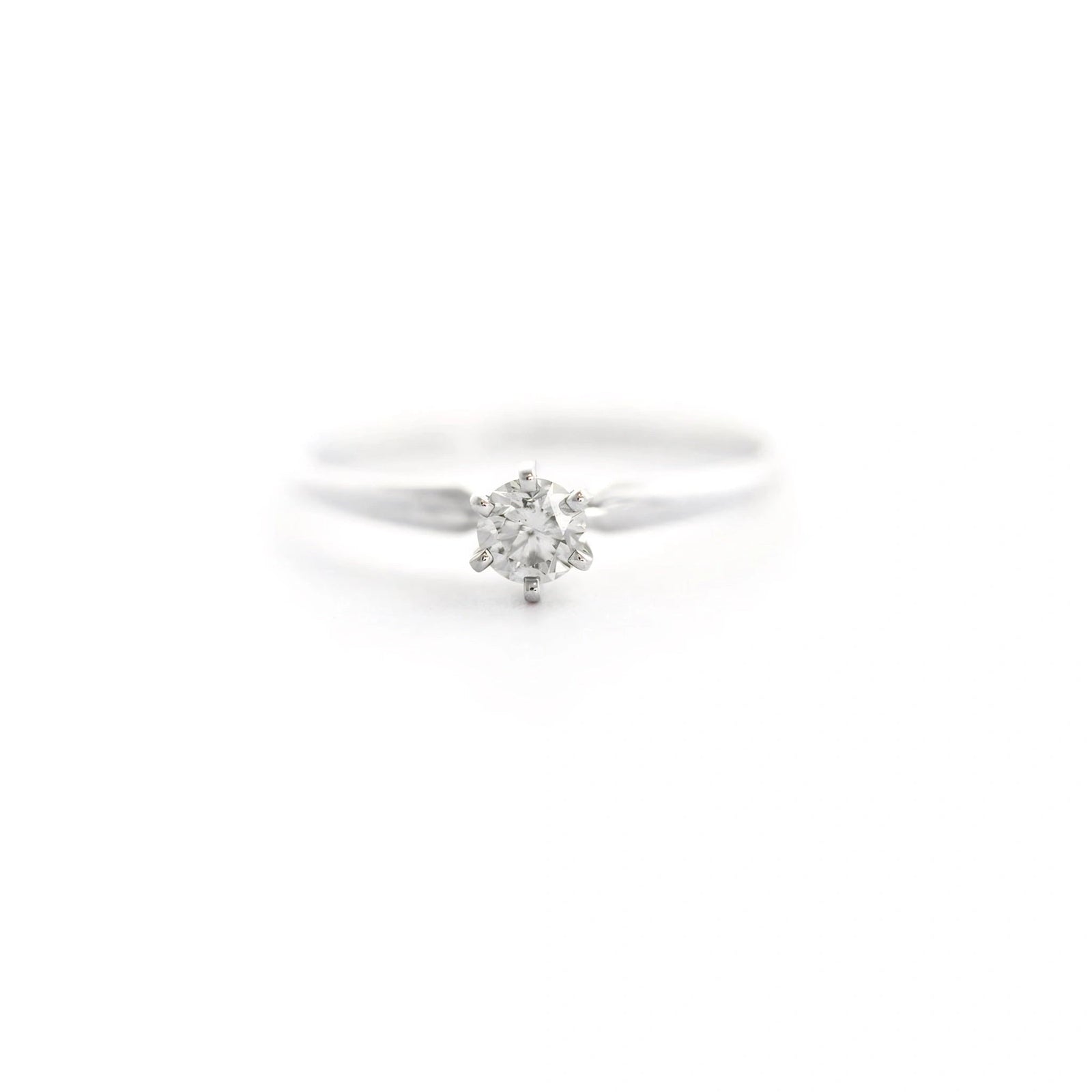 White Gold Heritage Solitaire Engagement Ring Diamond 10K — Calliope