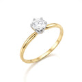 Yellow Gold Heritage Solitaire Engagement Ring Diamond 10K — Calliope