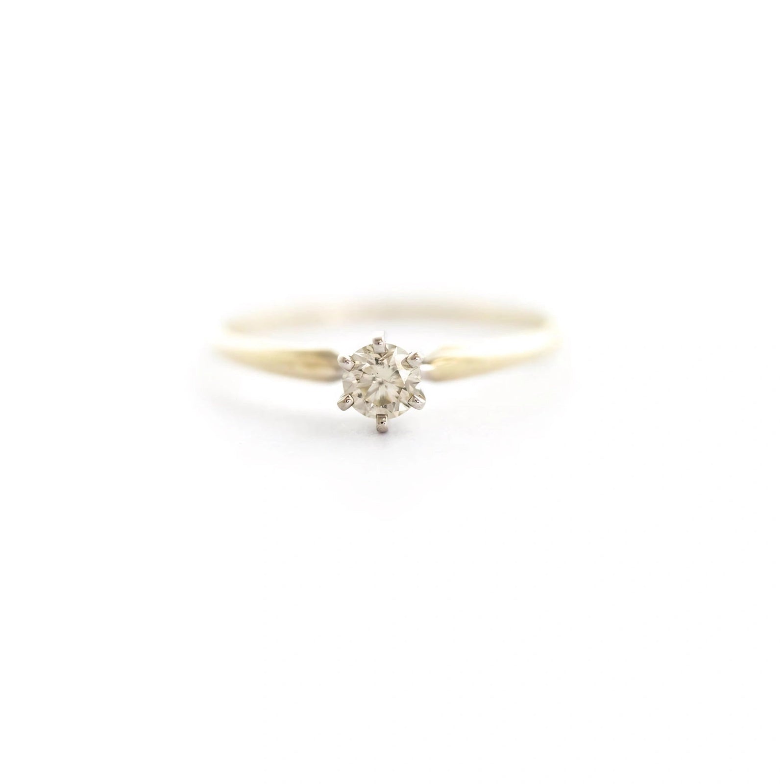 Yellow Gold Heritage Solitaire Engagement Ring Diamond 10K — Calliope