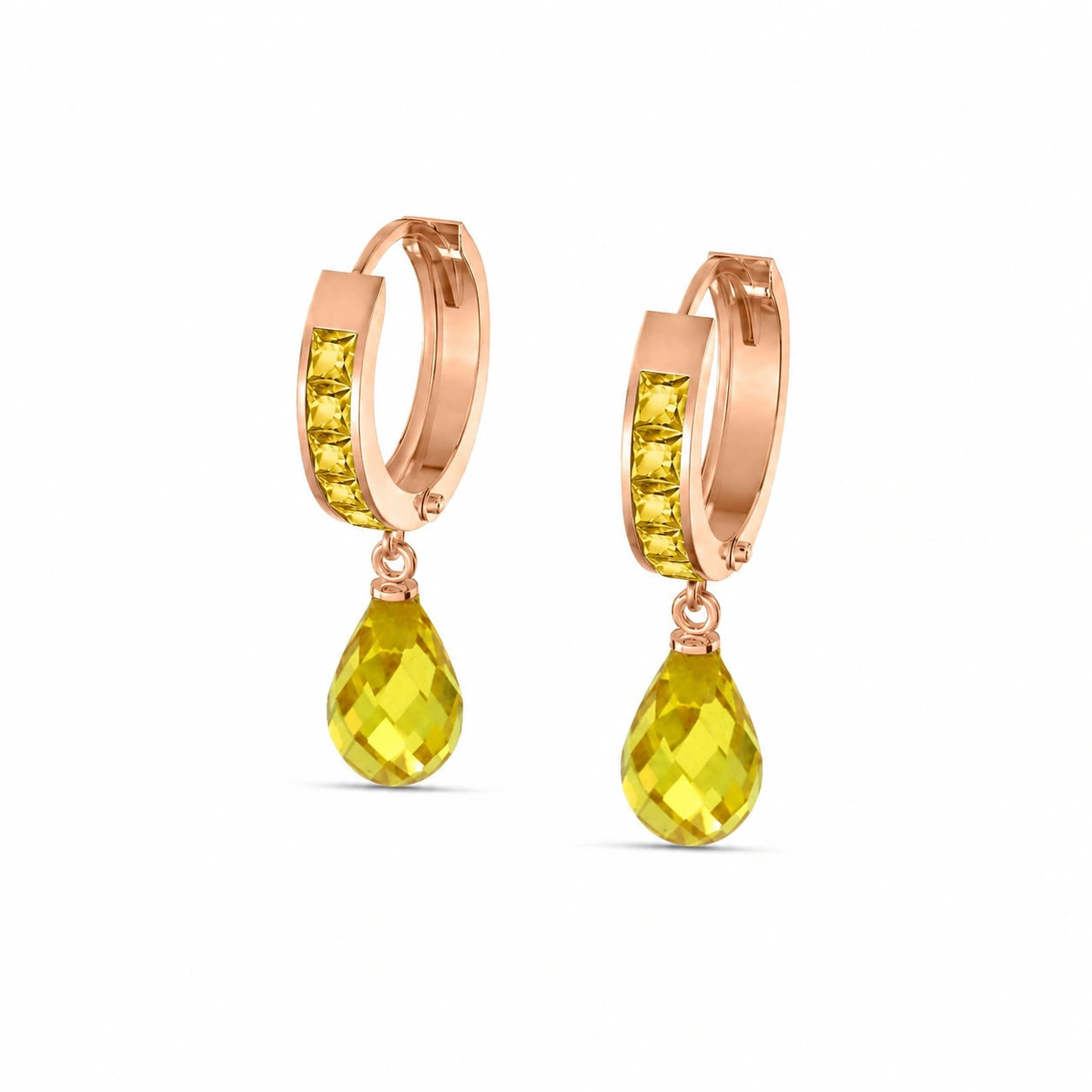Rose Gold Bloom Earrings Zirconia 10K — Dafne