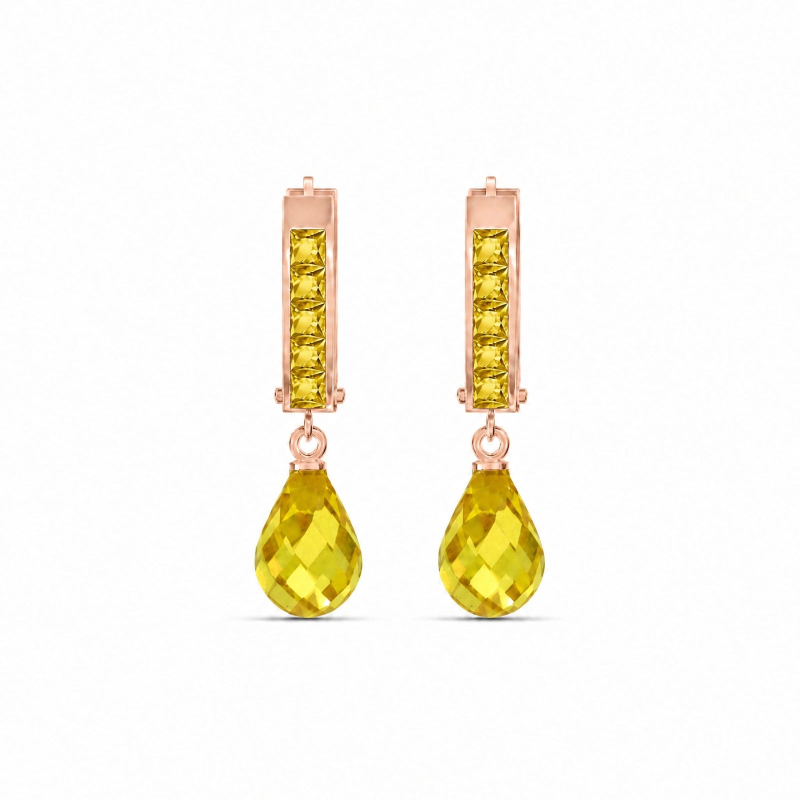 Rose Gold Bloom Earrings Zirconia 10K — Dafne