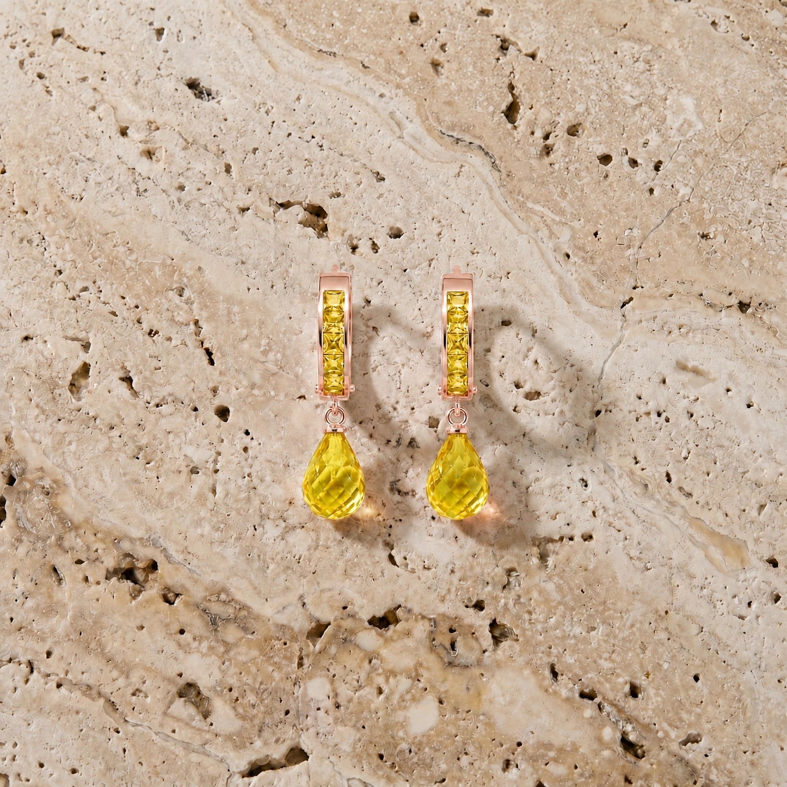 Rose Gold Bloom Earrings Zirconia 10K — Dafne