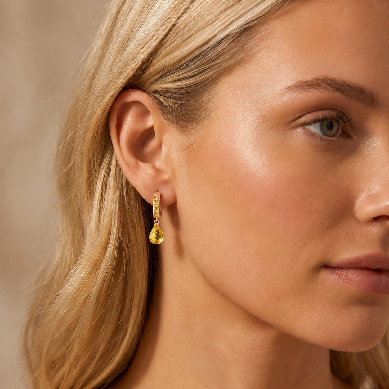 Rose Gold Bloom Earrings Zirconia 10K — Dafne