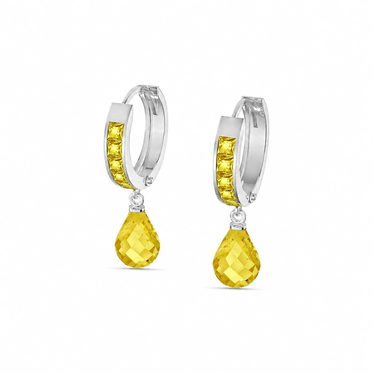 White Gold Bloom Earrings Zirconia 10K — Dafne