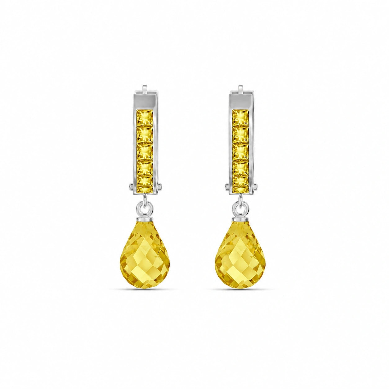 White Gold Bloom Earrings Zirconia 10K — Dafne