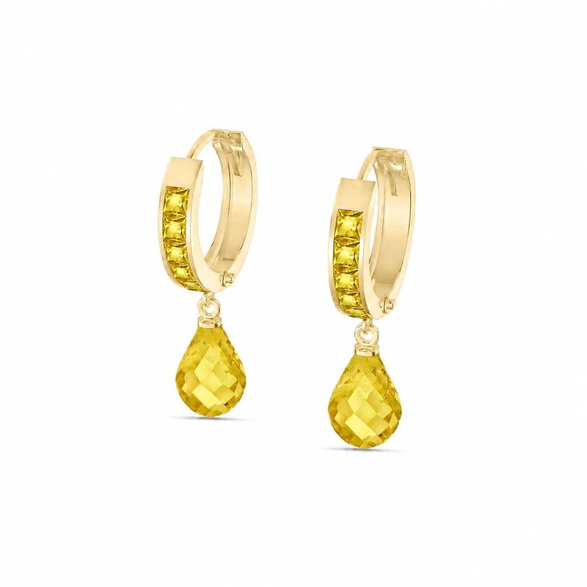 Yellow Gold Bloom Earrings Zirconia 10K — Dafne