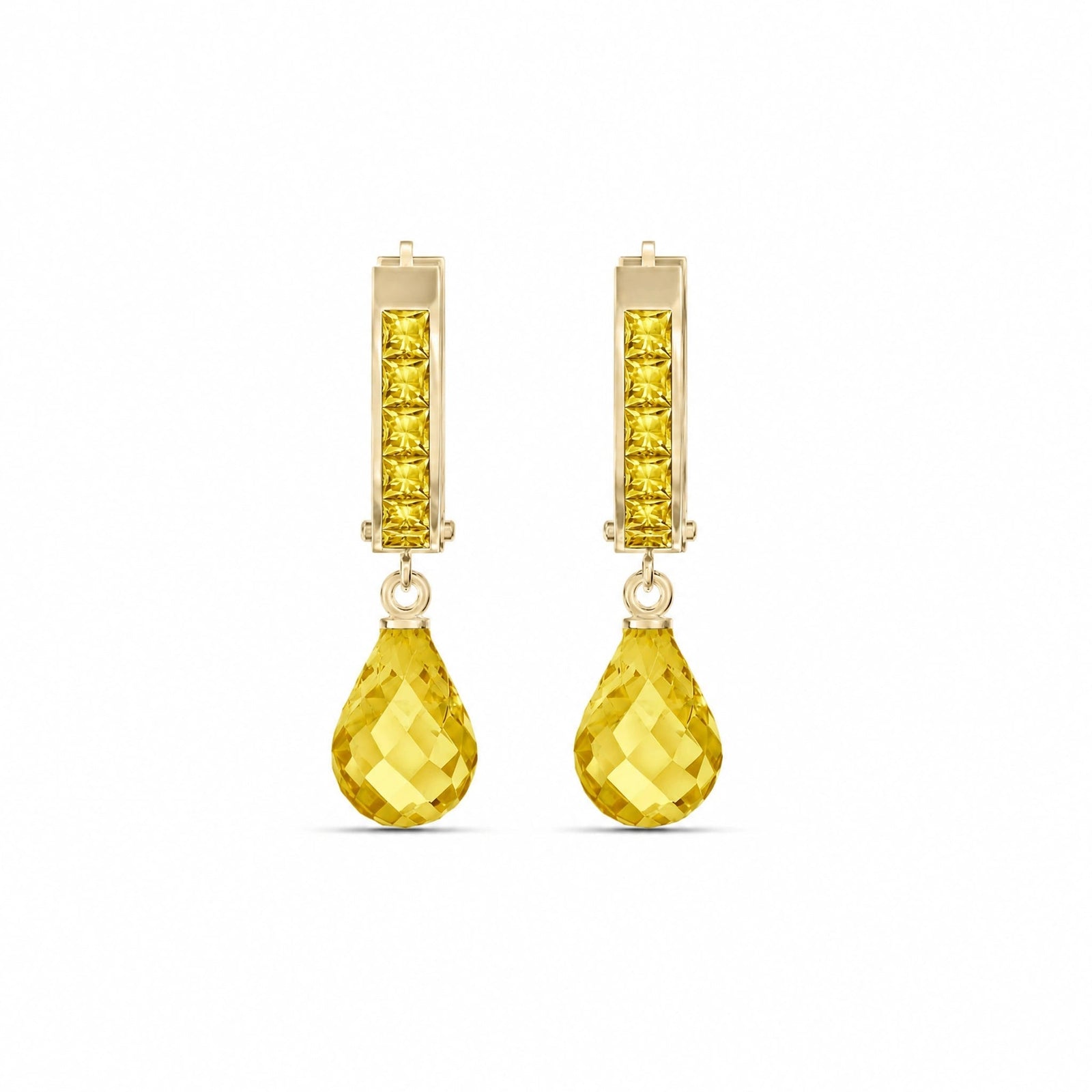 Yellow Gold Bloom Earrings Zirconia 10K — Dafne