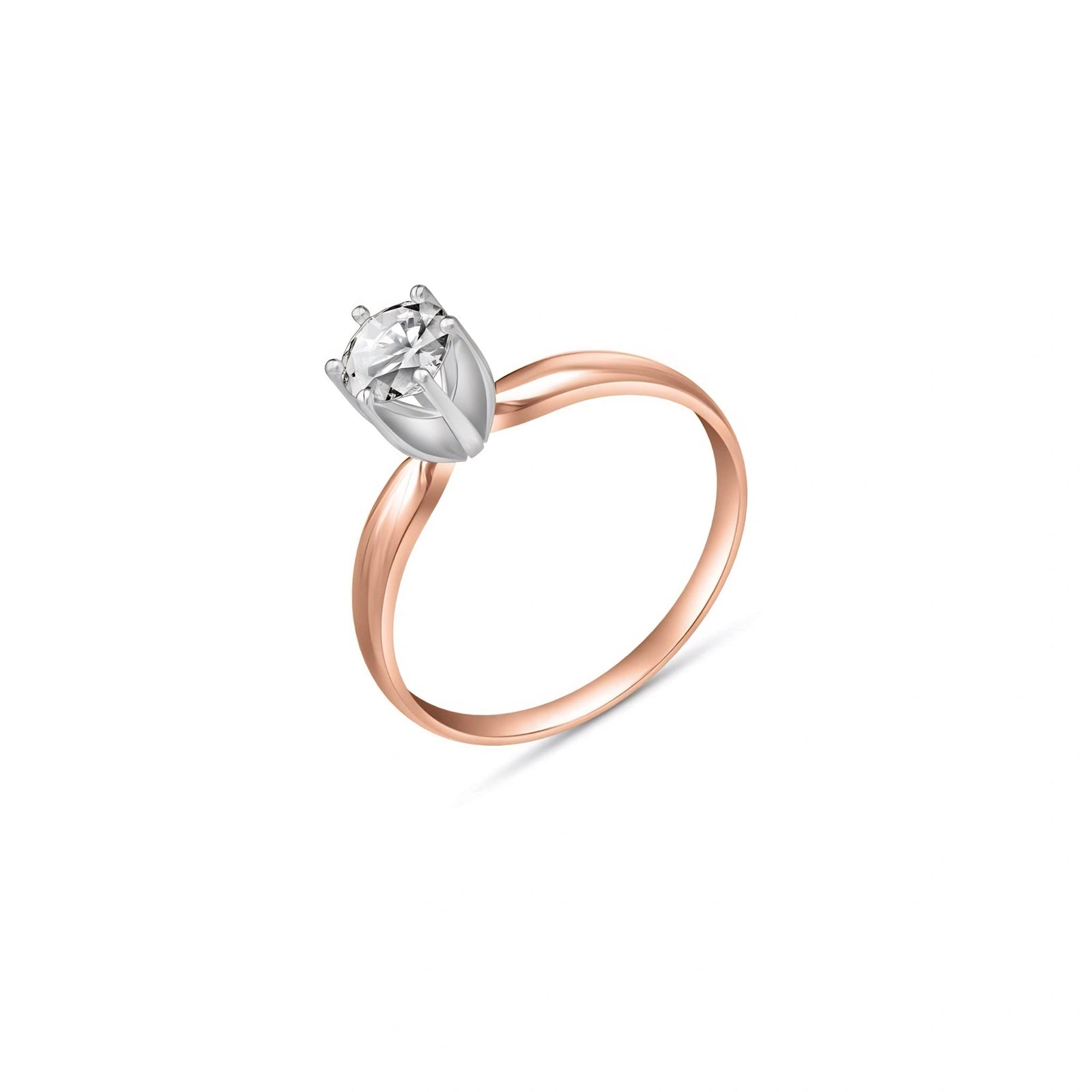 Rose Gold Engagement Ring Diamond 10K — Carla