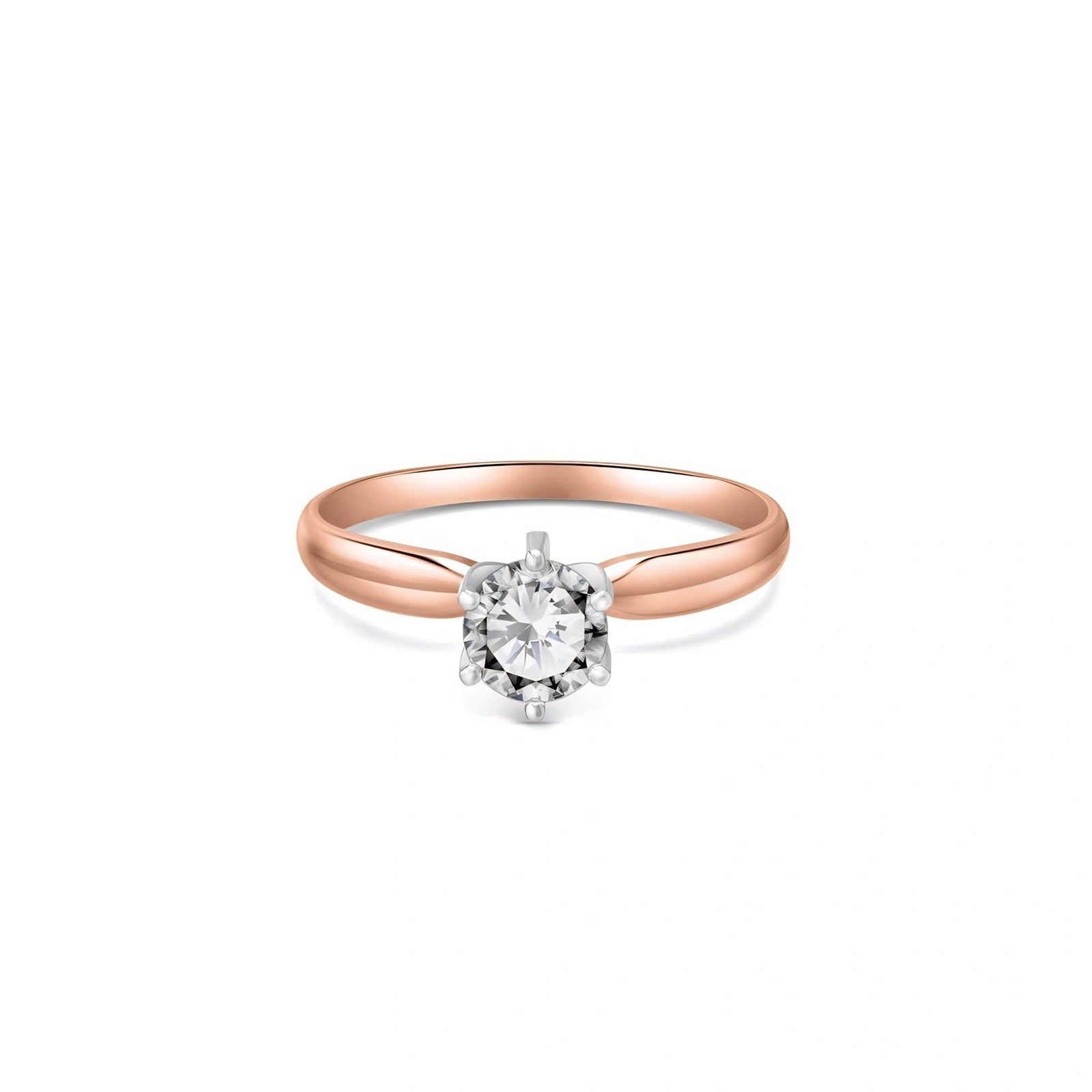 Rose Gold Engagement Ring Diamond 10K — Carla