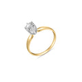 Yellow Gold Engagement Ring Diamond 10K — Carla