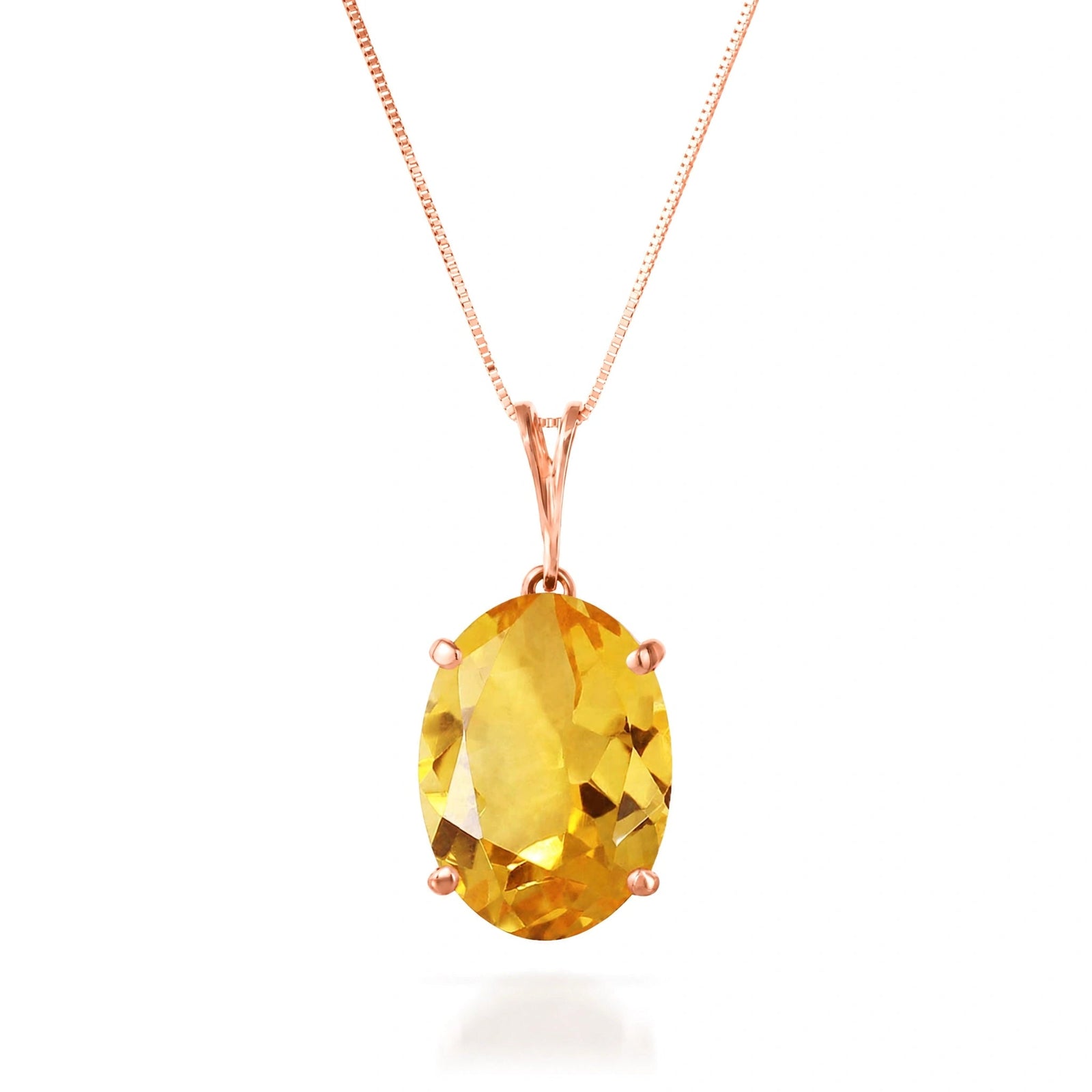 Rose Gold Atelier Necklace Citrine 10K — Gemma