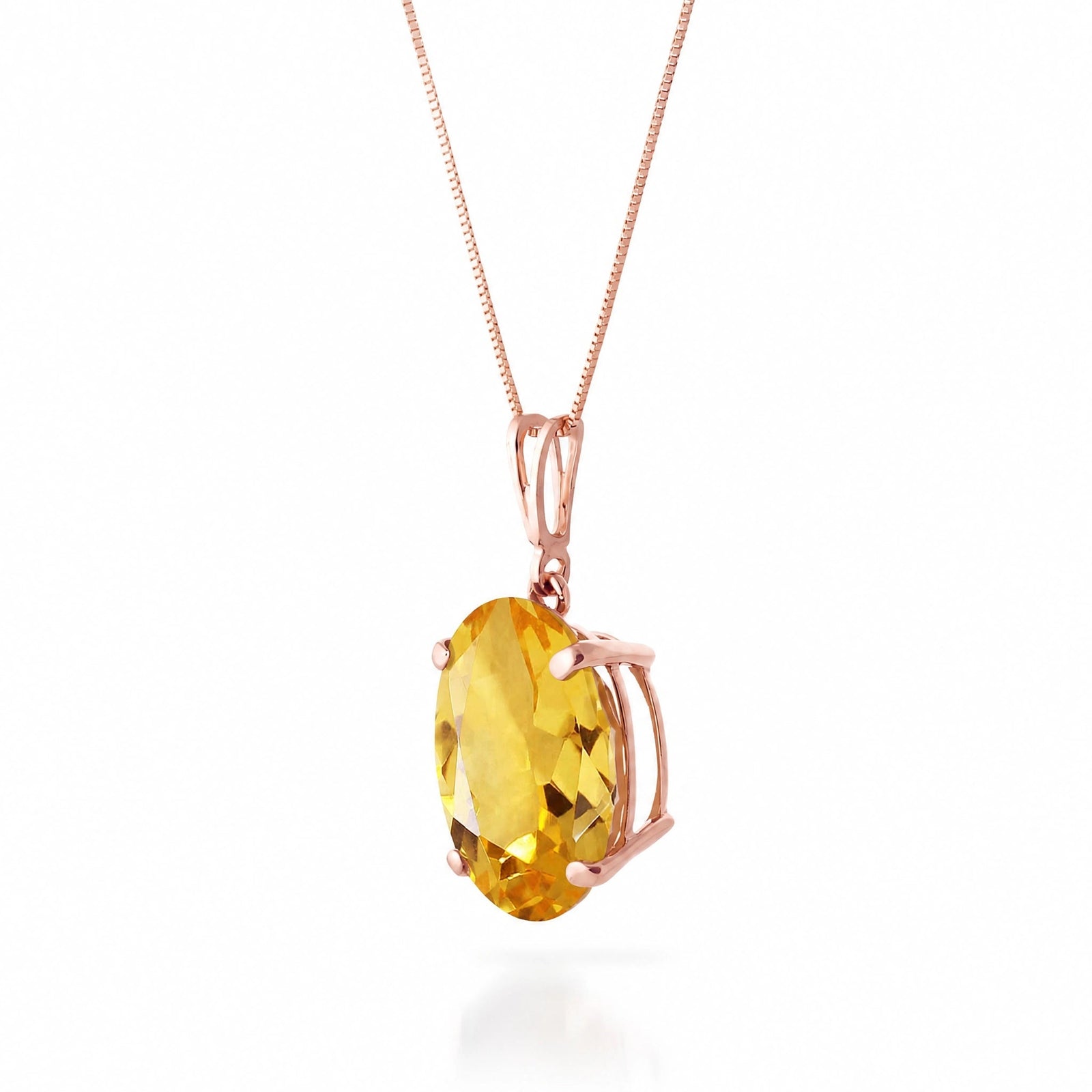 Rose Gold Atelier Necklace Citrine 10K — Gemma