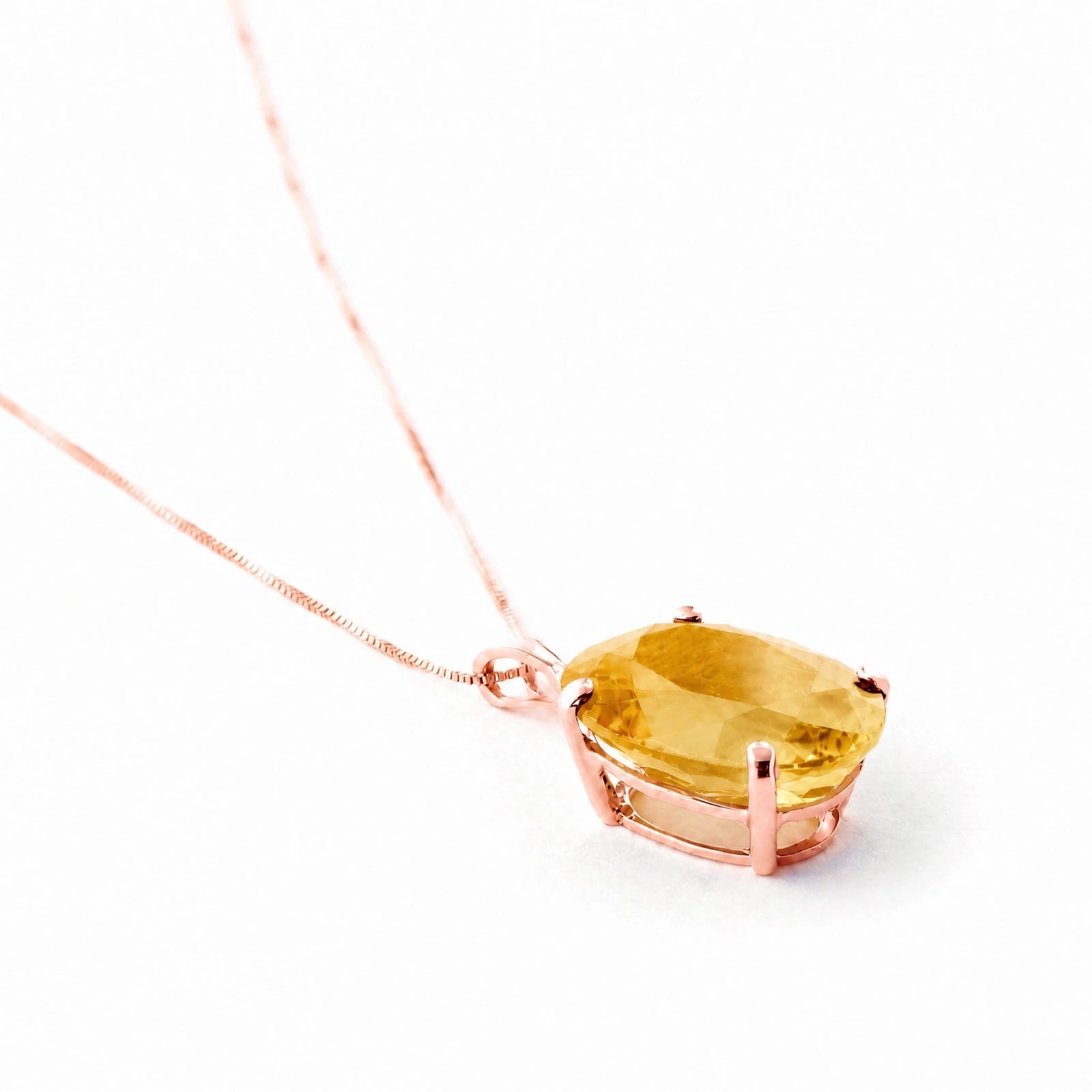 Rose Gold Atelier Necklace Citrine 10K — Gemma