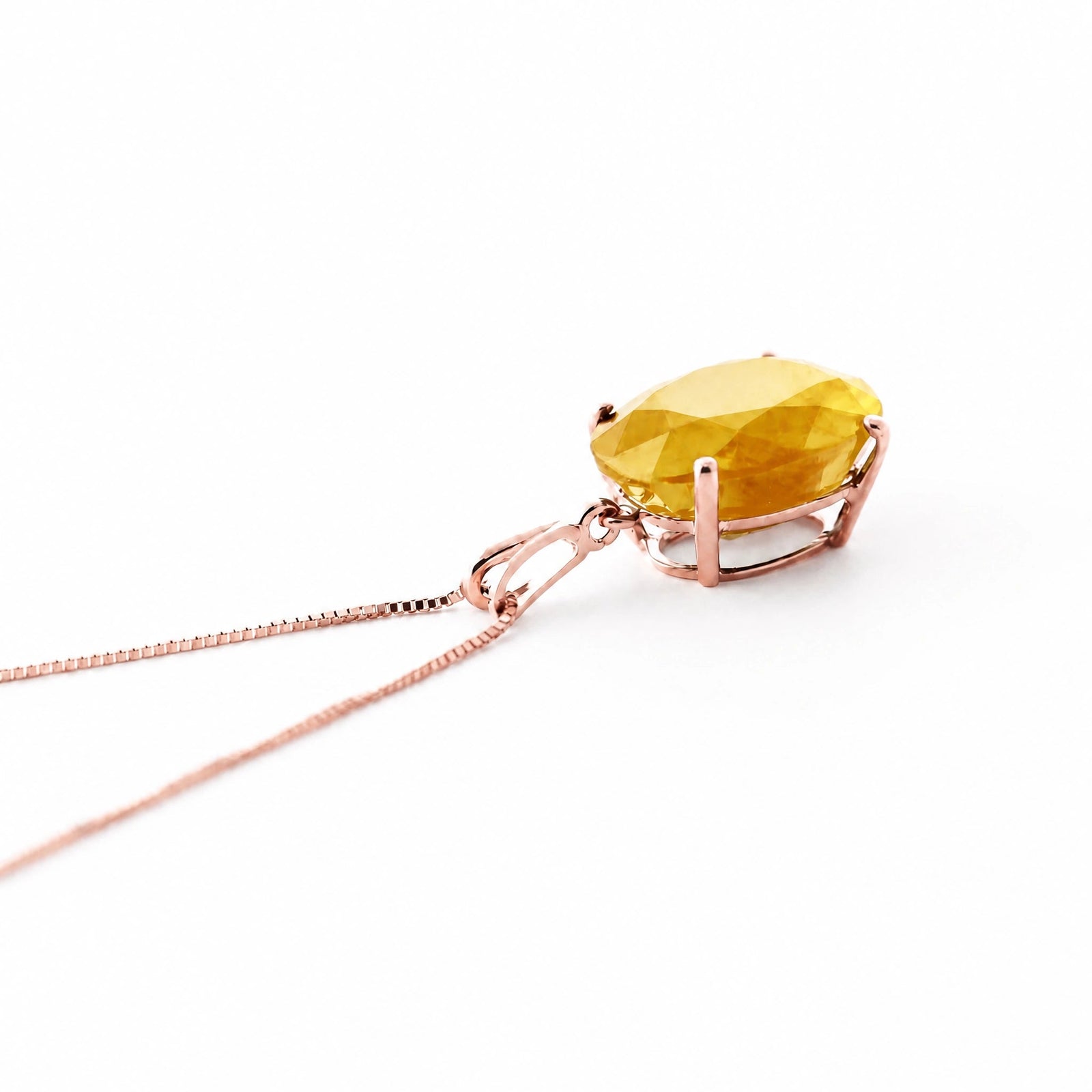 Rose Gold Atelier Necklace Citrine 10K — Gemma