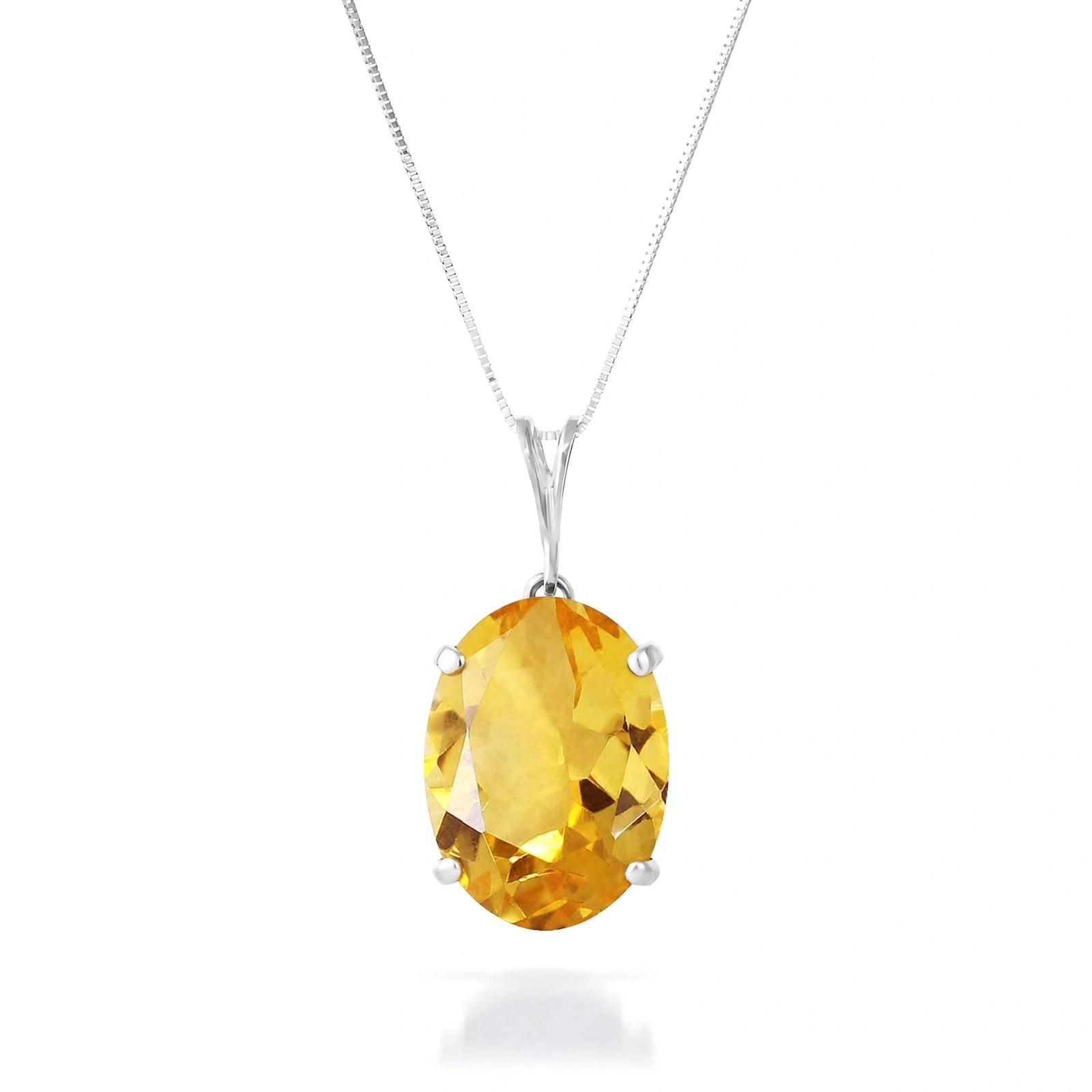White Gold Atelier Necklace Citrine 10K — Gemma