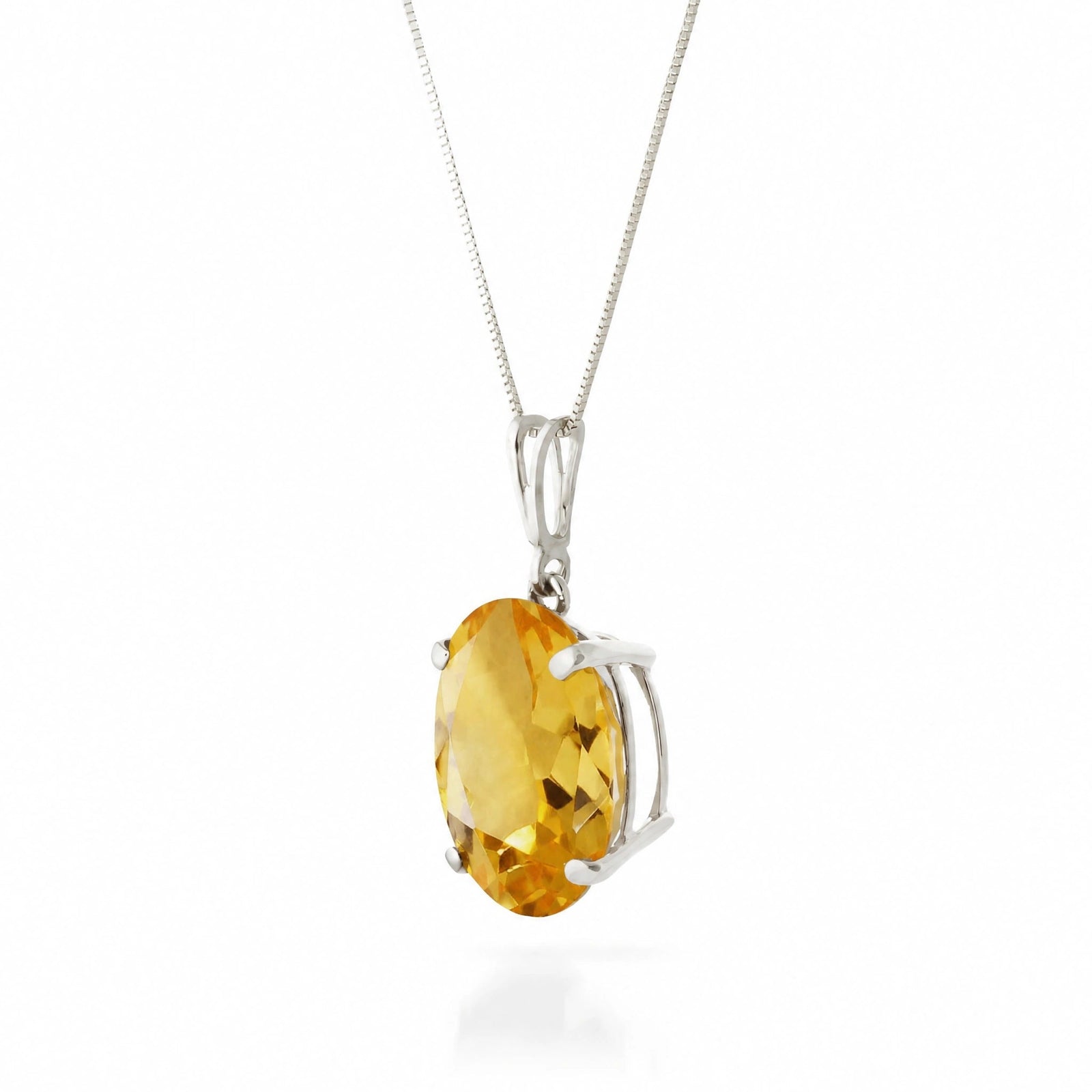 White Gold Atelier Necklace Citrine 10K — Gemma