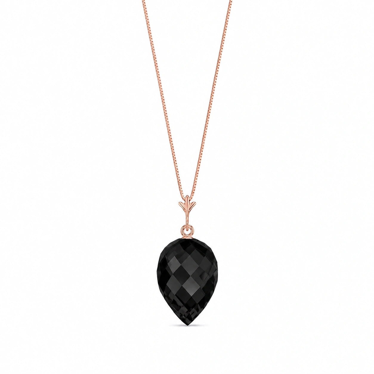Rose Gold Pendant Necklace Spinel 10K — Primavera
