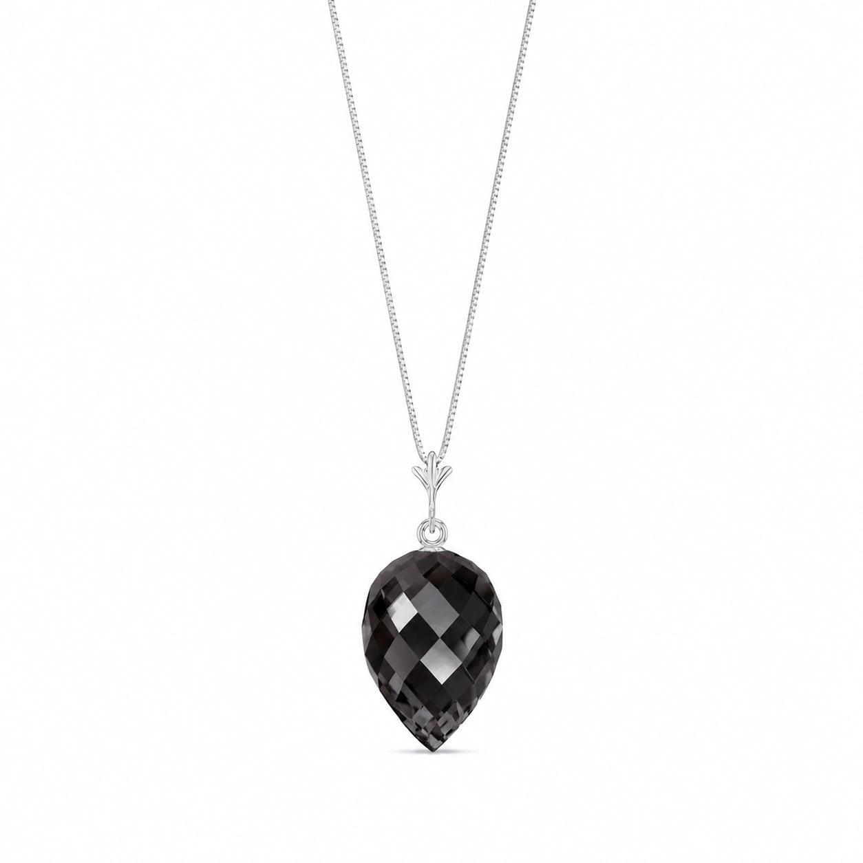 White Gold Pendant Necklace Spinel 10K — Primavera