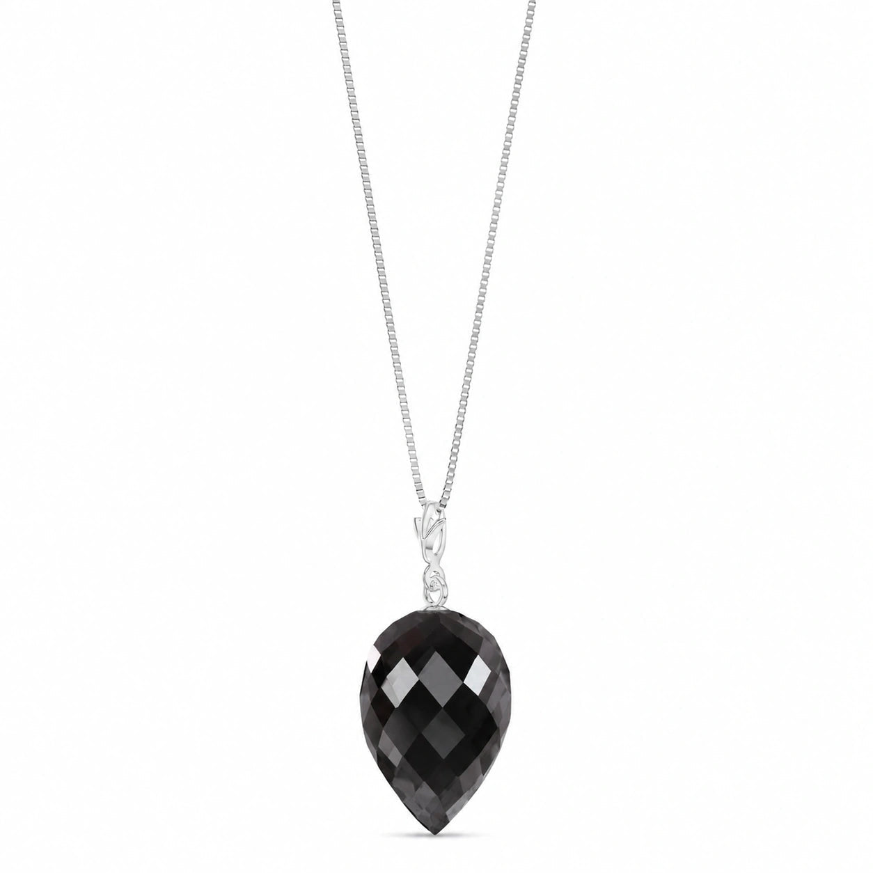 White Gold Pendant Necklace Spinel 10K — Primavera
