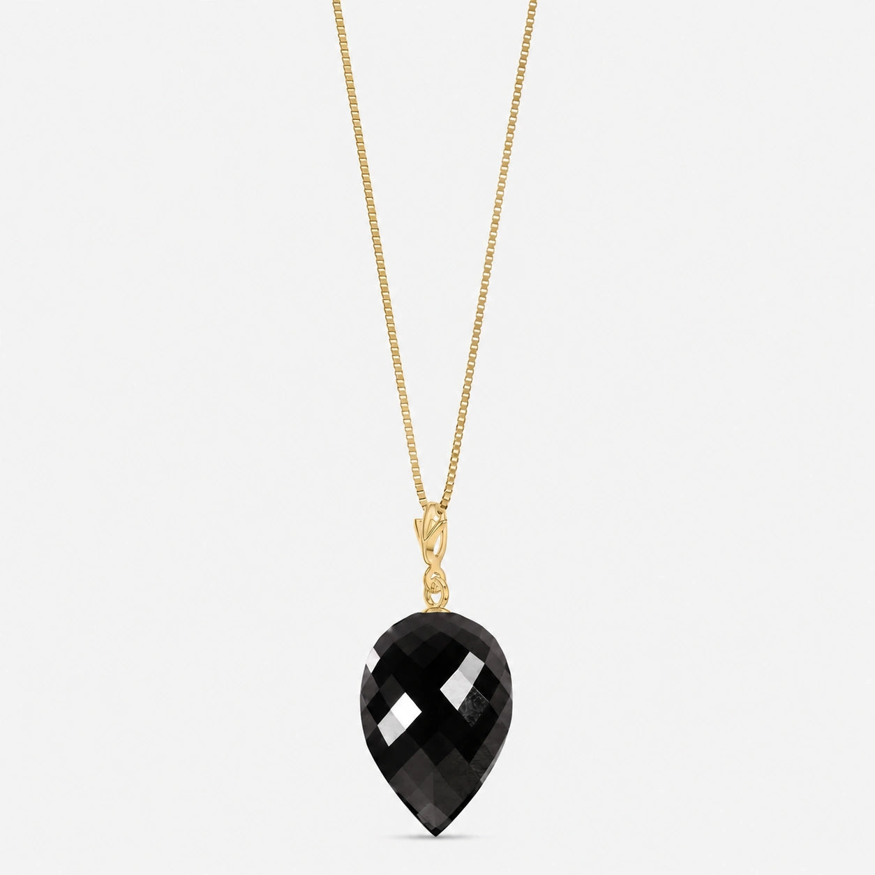 Yellow Gold Pendant Necklace Spinel 10K — Primavera