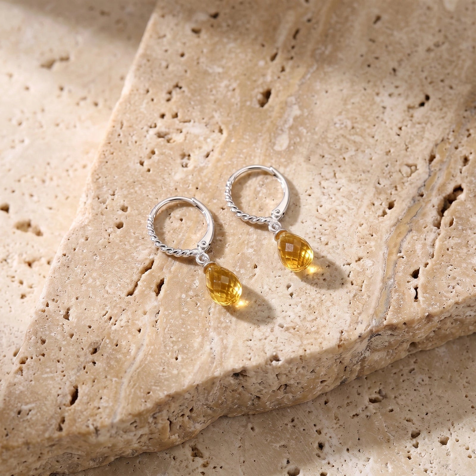 Clara Leverback Briolette Earrings detail image — Veroni