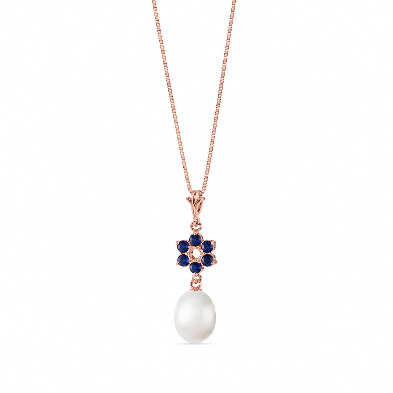 Rose Gold Diamond & Pearl & Sapphire — Mariapace