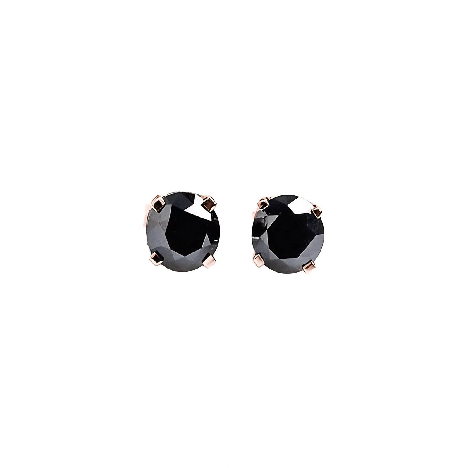 Rose Gold Halo Petal Earrings Zirconia 10K — Benedetta