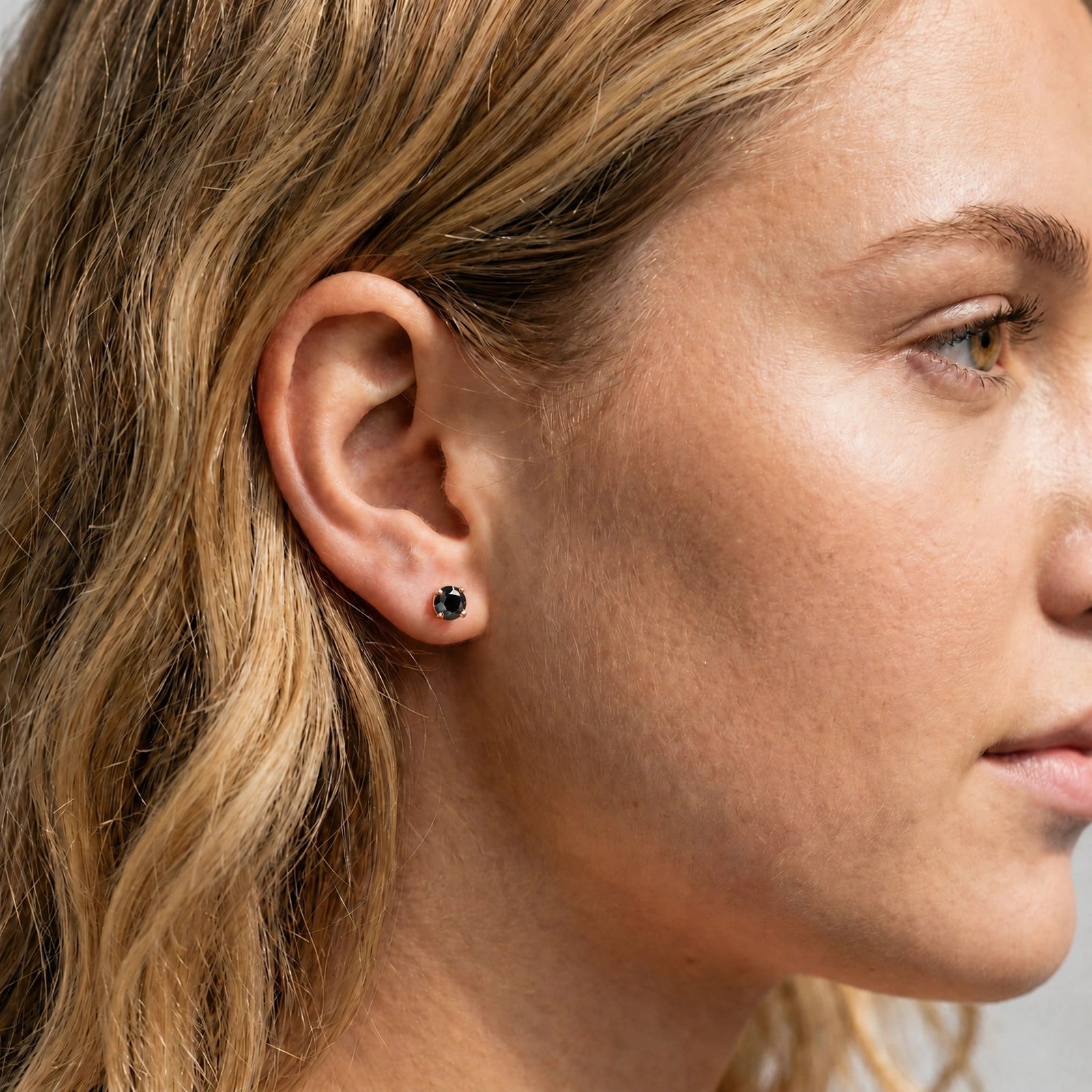 Rose Gold Halo Petal Earrings Zirconia 10K — Benedetta