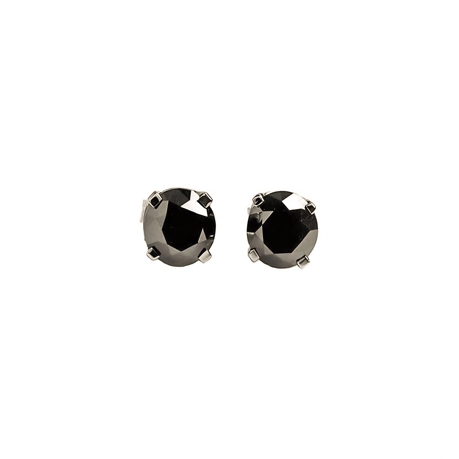 White Gold Halo Petal Earrings Zirconia 10K — Benedetta
