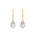 Yellow Gold Earrings Zirconia 10K — Pia