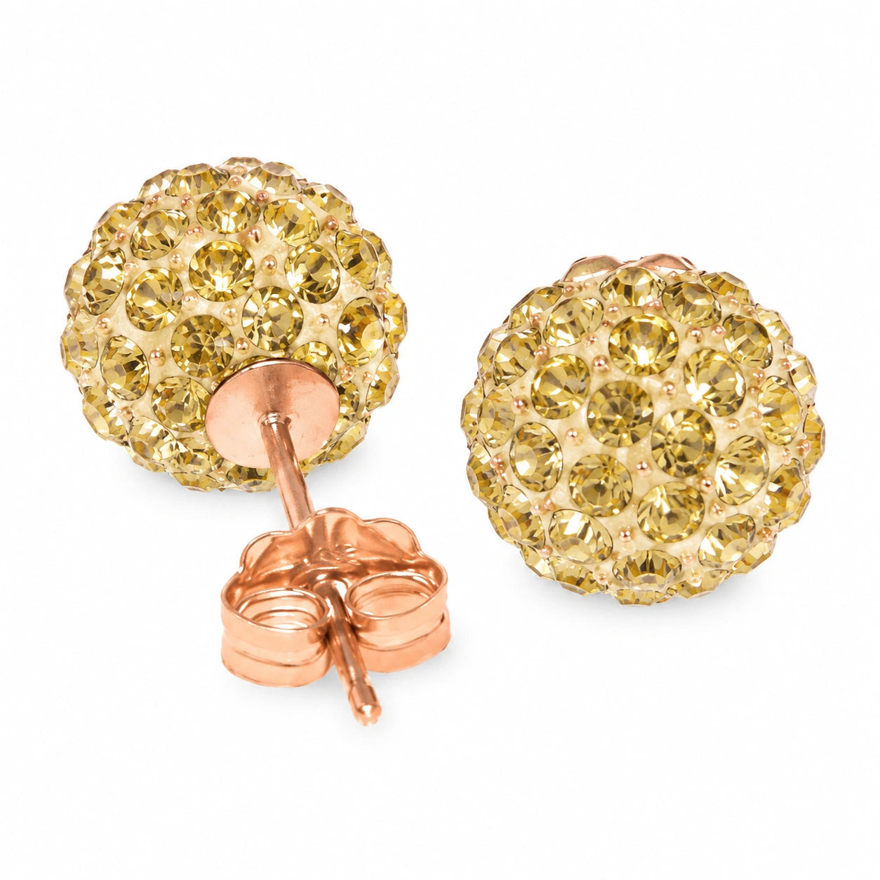 Rose Gold Earrings Zirconia 10K — Morgana