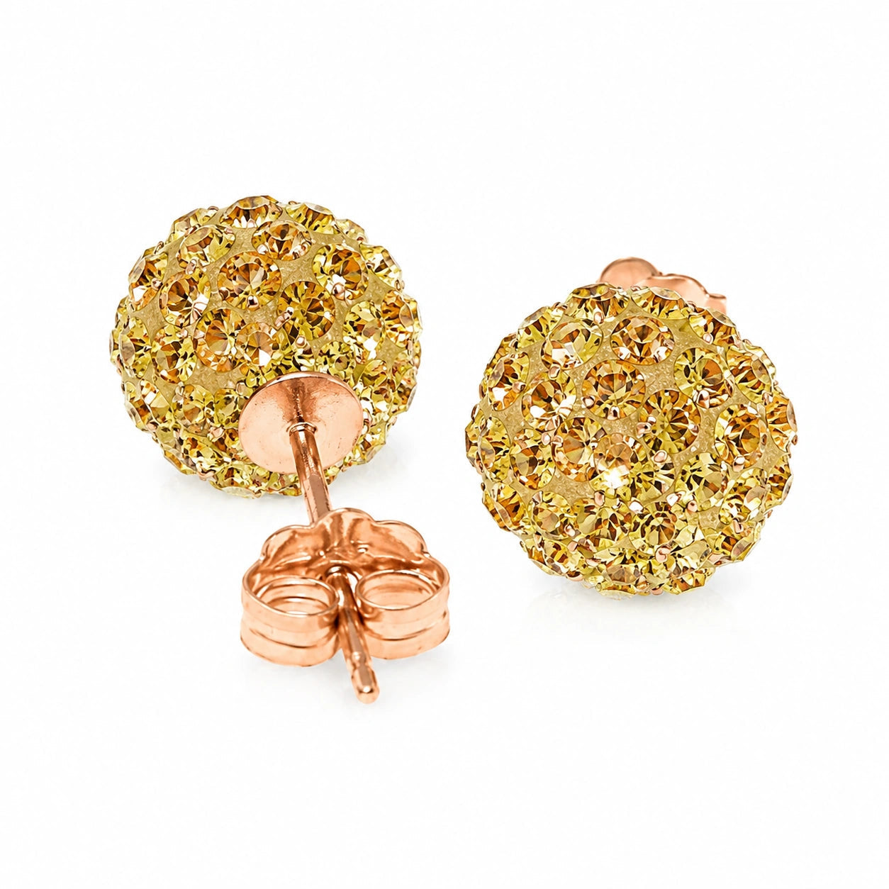 Rose Gold Earrings Zirconia 10K — Morgana