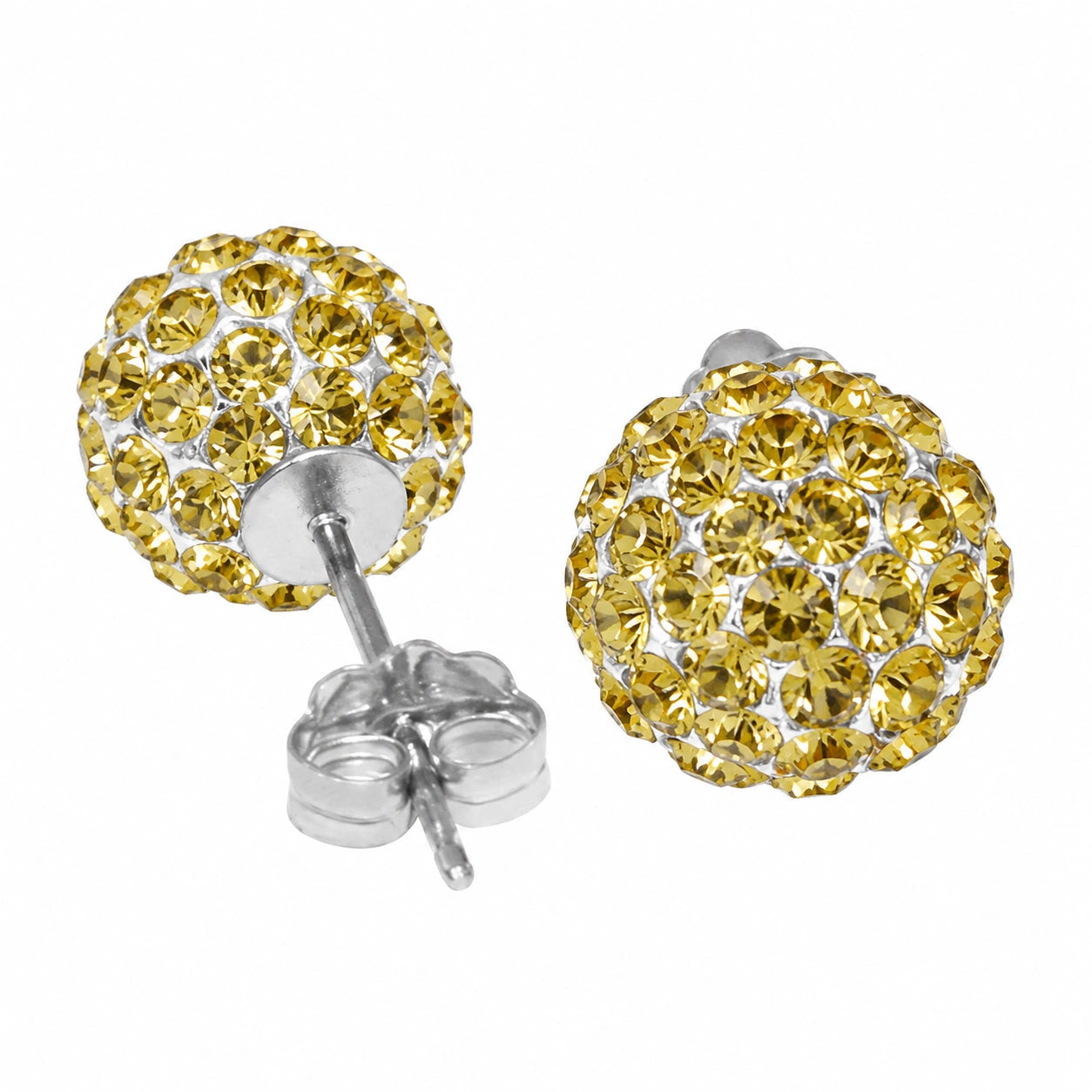 White Gold Earrings Zirconia 10K — Morgana