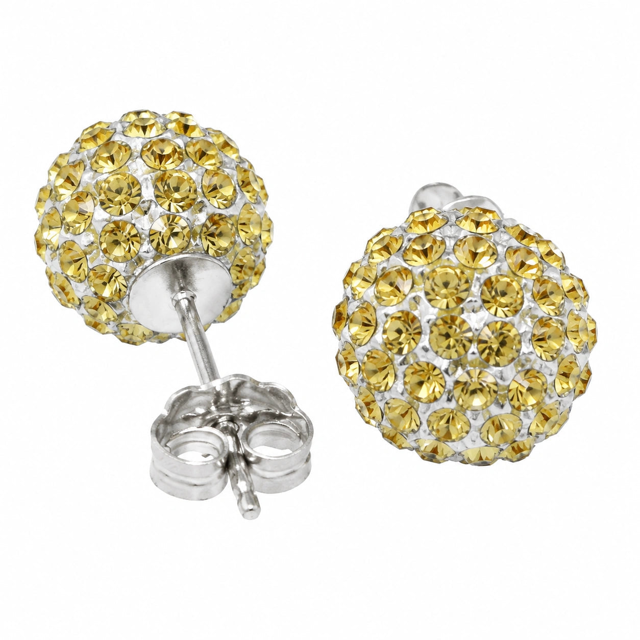 White Gold Earrings Zirconia 10K — Morgana